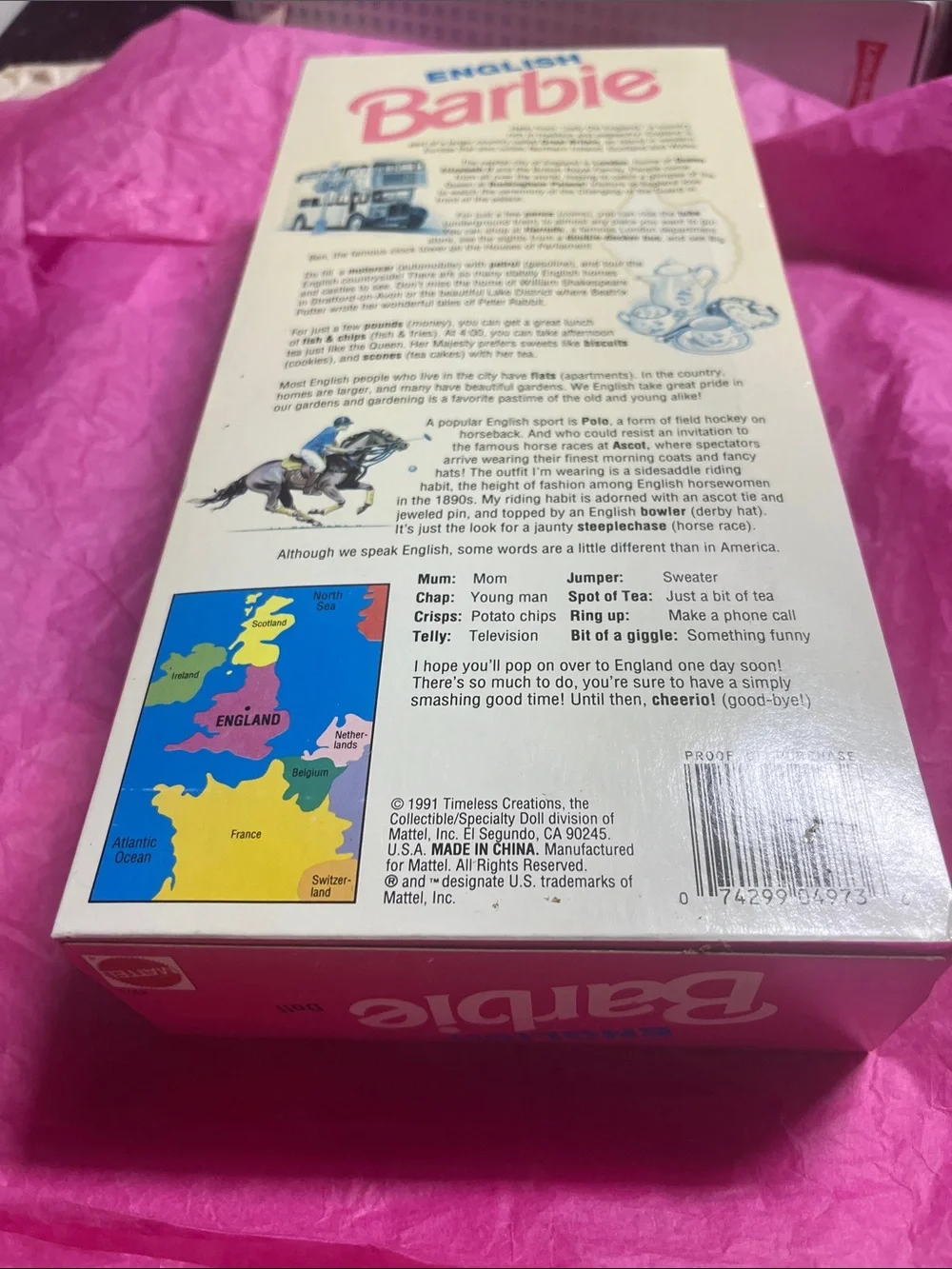 1991 Special Edition English Barbie Dolls of the World Collection #4973 NRFB
